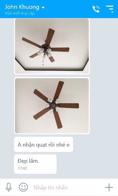 y kien khach mua quat royal lotus den 1