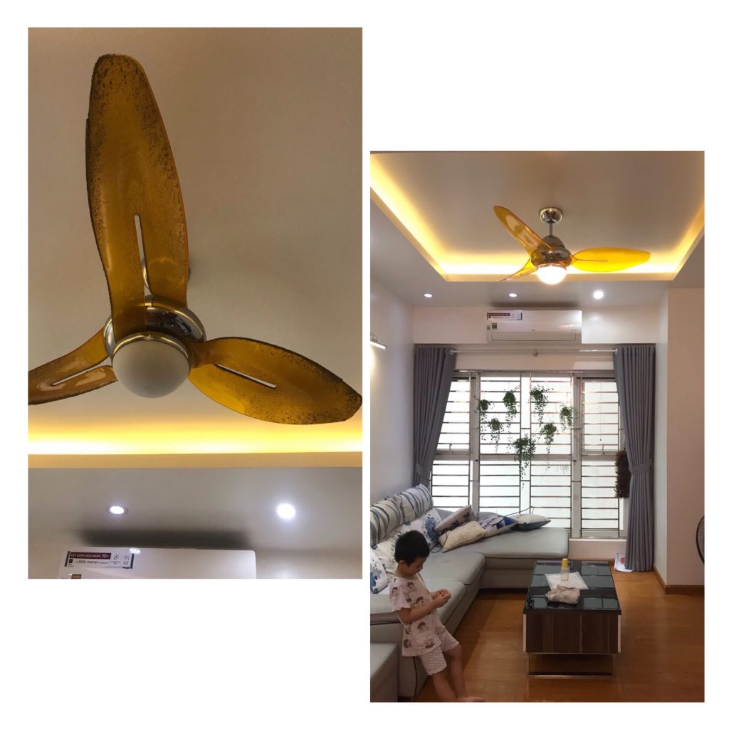 Vệ sinh sạch bụi bẩn giúp căn phòng thông thoáng