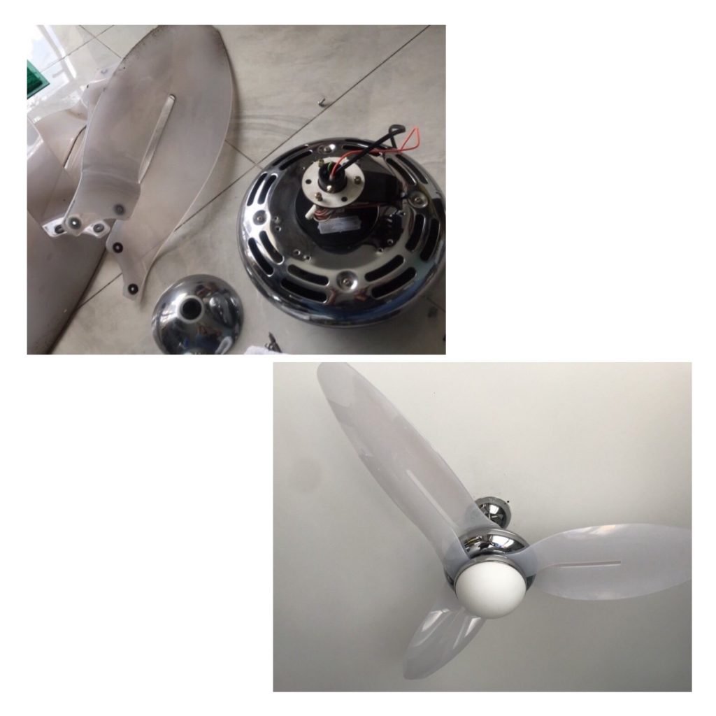 Với các mẫu quạt màu sáng cần thường xuyên vệ sinh lau chùi để đảm bộ tính thẫm mỹ cho ngôi nhà