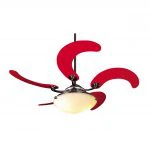 Quạt trần Sole Red - quạt trần đẹp cánh xếp màu đỏ nổi bật