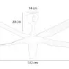 quat-tran-5canh-halo Kích thước quạt trần 5 cánh nhựa HALO