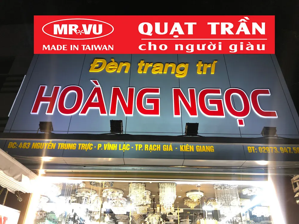 Quạt trần Mr.Vũ tại TP. Rạch Giá, Kiên Giang 9 dai ly quat tran mrvu tai kien giang