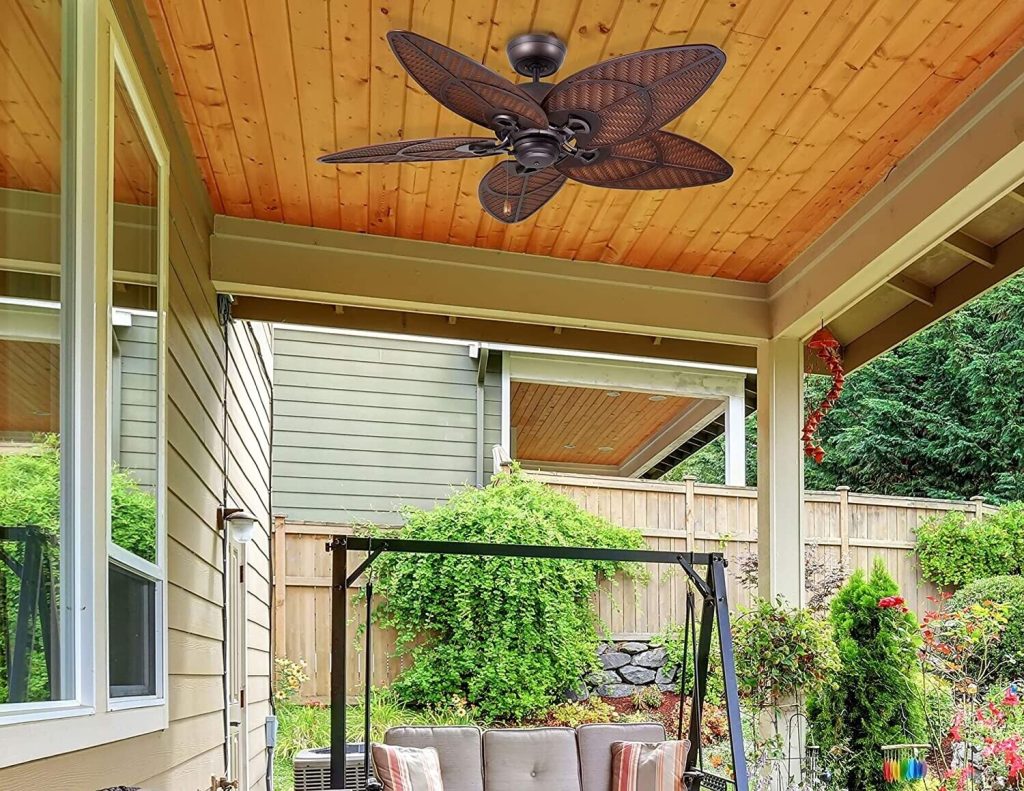 Quạt trần 5 cánh lá bằng nhựa cao cấp