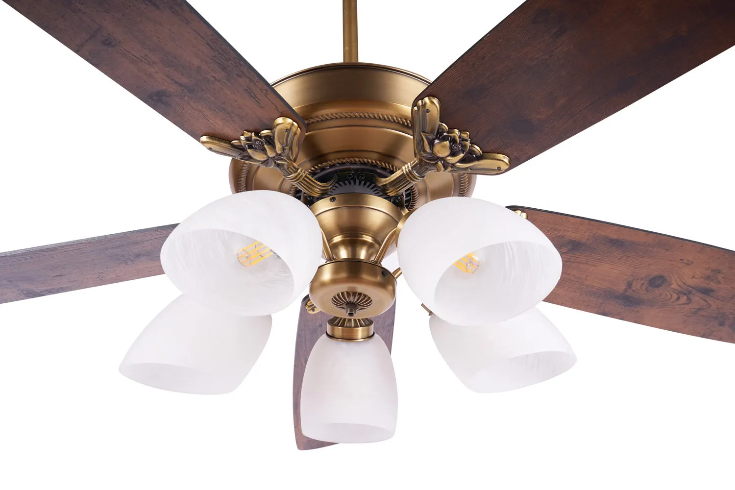 quat tran 5 canh den led lotus plus1