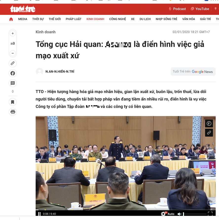 Tình trạng không trung thực về nguồn gốc xuất xứ đang tràn lan ở Việt Nam