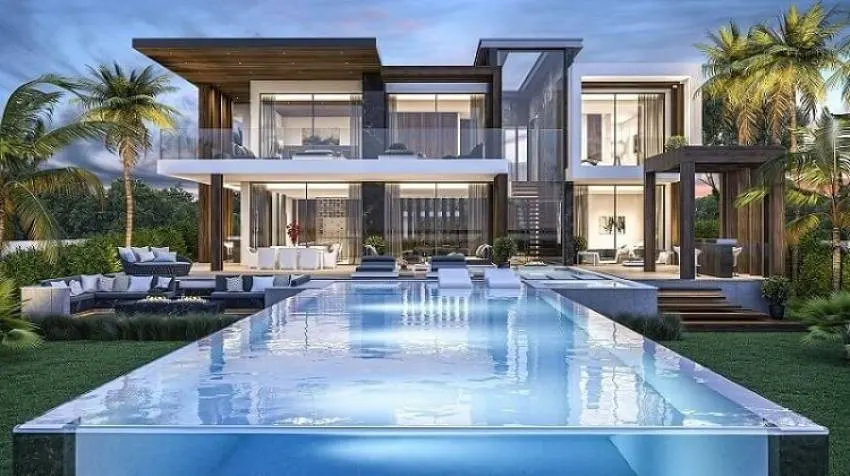 Các mẫu biệt thự có hồ bơi trong nhà đẹp và những lưu ý khi thiết kế 4 biet thu co ho boi trong nha 5