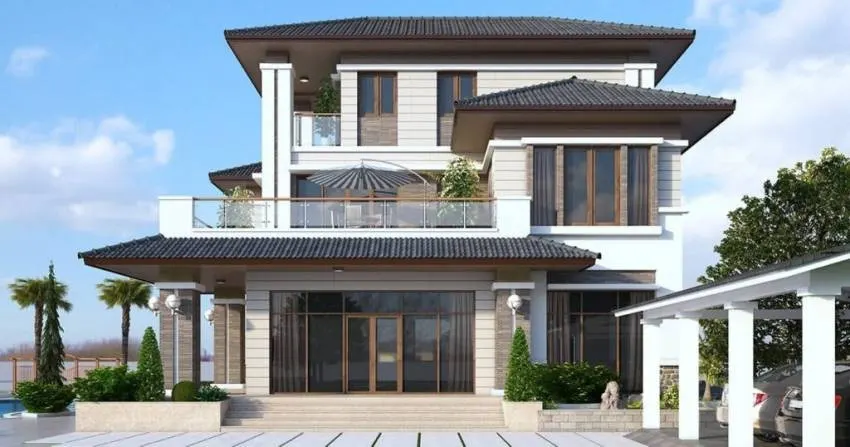 Top các mẫu biệt thự 3 tầng hiện đại không nên bỏ qua 9 biet thu don lap 2 2