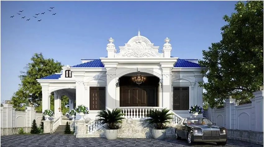 Những lý do nên lựa chọn biệt thự 1 tầng đẹp khi thiết kế? 11 biet thu nha vuon 1 tang 4 phong ngu