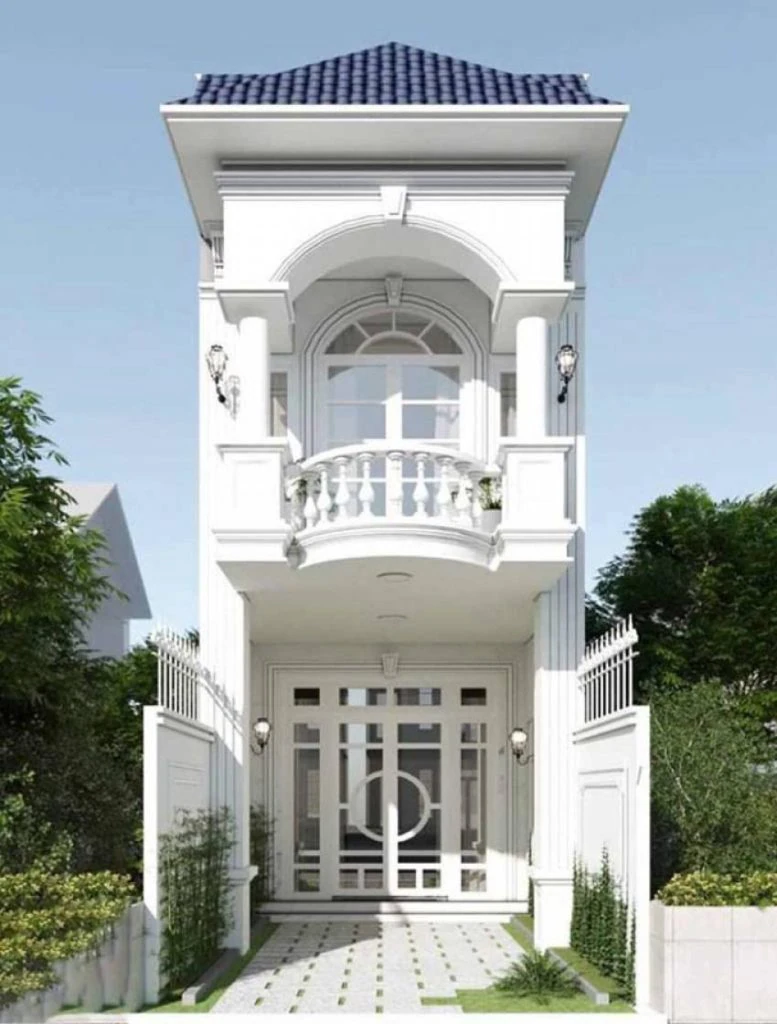 Xu hướng thiết kế mẫu nhà tân cổ điển 2 tầng độc đáo nhất hiện nay 8 mau nha tan co dien 2 tang 5