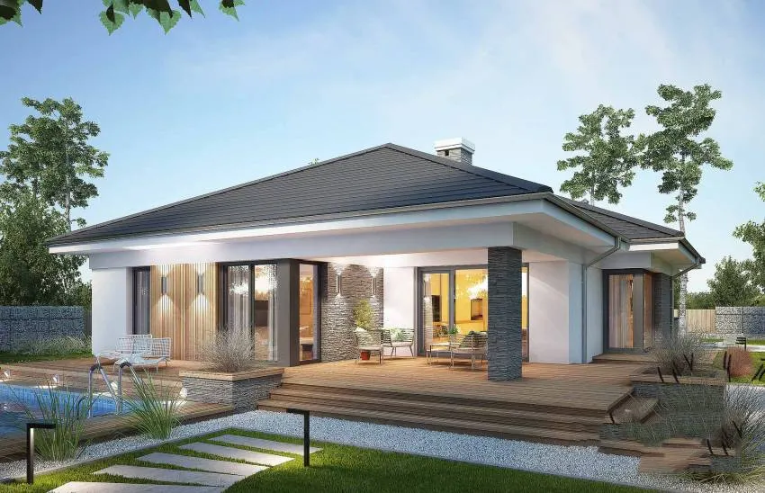 Những mẫu nhà biệt thự vườn 1 tầng đẹp, hiện đại 12 mau nha biet thu vuon 1 tang dep 5