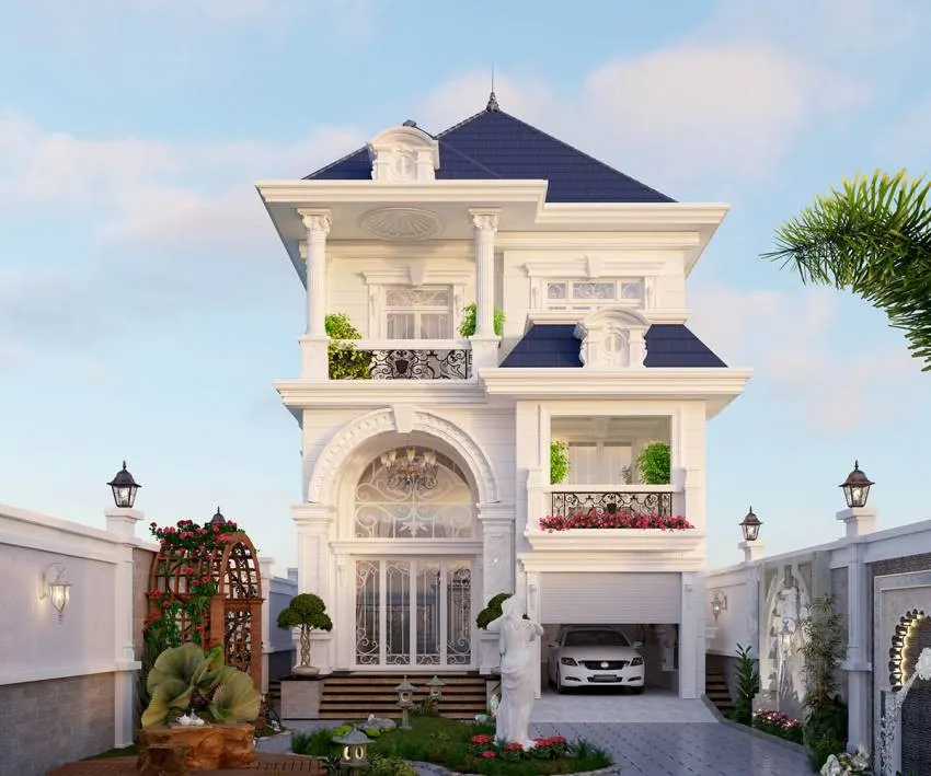Mẫu nhà kiểu Pháp - Thiết kế độc đáo và sang trọng cho không gian sống 3 mau nha kieu phap 7