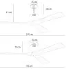 Kích thước quạt trần cánh gỗ Solid 60