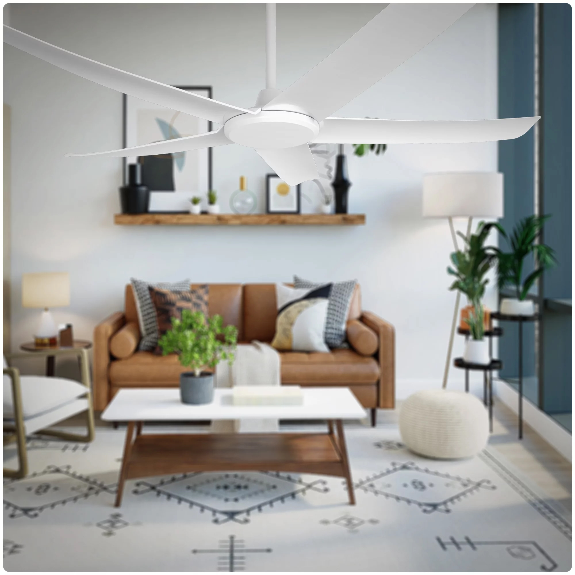 quạt trần hero 5 cánh màu trắng