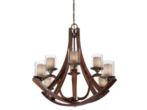 Đèn chùm gỗ treo trần VU046508HC