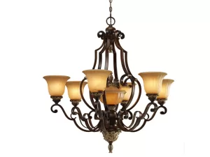 Đèn chùm hoa thủy tinh VU020007HB