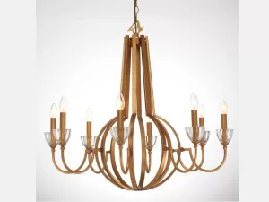 Đèn chùm hình cầu mạ vàng VU062408HA