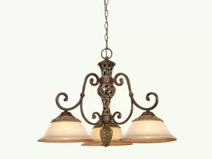 Đèn chùm hoa văn vẽ tay VU010703HA