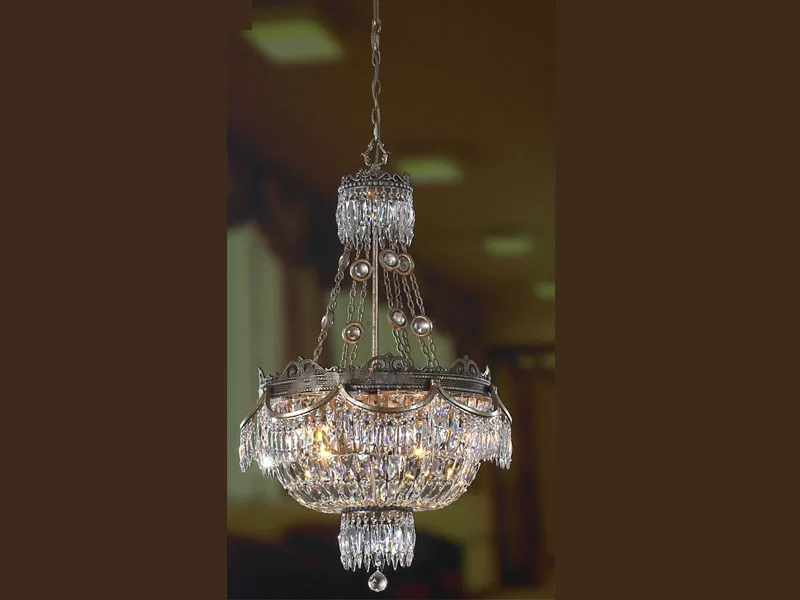 đèn chùm pha lê nửa bán cầu 1