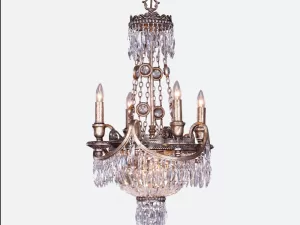 Đèn chùm pha lê nửa bán cẩu nhỏ VU043406HA