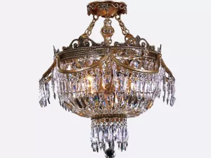 Đèn chùm pha lê hình bán cầu hiện đại VU043403RA