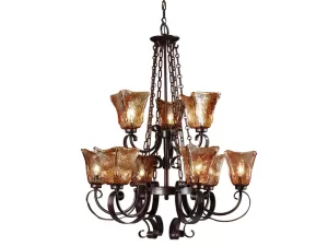 Đèn chùm màu hổ phách VU007609HA