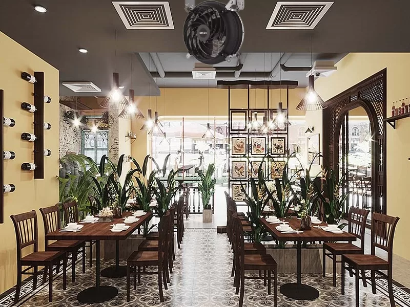 Quạt công nghiệp làm mát và thông gió cho nhà hàng, quán ăn