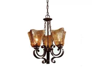 Đèn chùm 3 bóng màu hổ phách VU007603HA