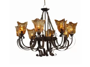 Đèn chùm màu hổ phách treo trần VU007608HA