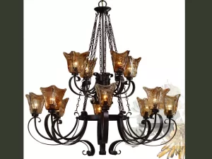 Đèn chùm thủy tinh 2 tầng VU007612HA