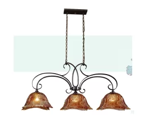 Đèn chùm thủy tinh màu hổ phách VU007603HB