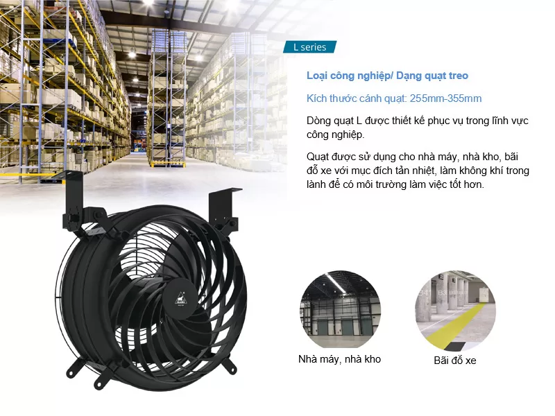 Quạt treo tường công nghiệp tốc độ cao