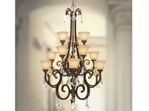 Đèn chùm 3 tầng pha lê cao cấp VU230315HB