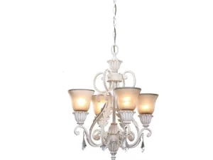 Đèn chùm pha lê trắng phòng khách VU005504HB-Trắng