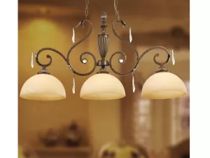 Đèn chùm 3 bóng chao thủy tinh VU230303RA