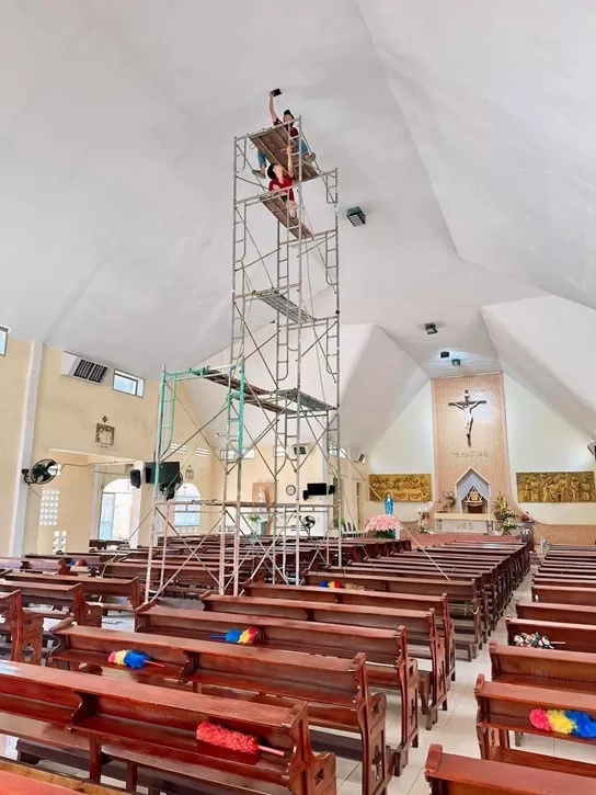 Mr.Vũ khảo sát – gia cố lắp đặt quạt trần