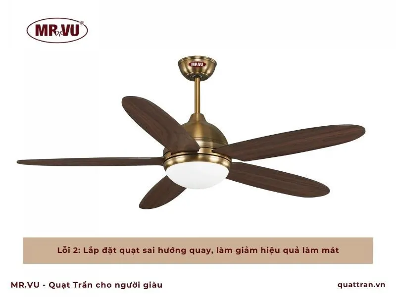 5 lỗi lắp đặt quạt trần cánh gỗ phổ biến và cách khắc phục 5 Lỗi lắp đặt quạt