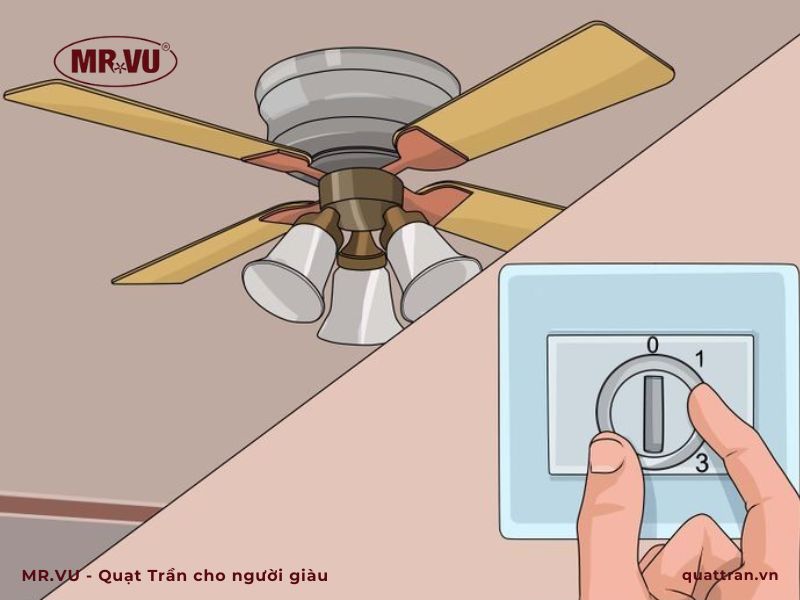cách cân chỉnh cánh quạt trần