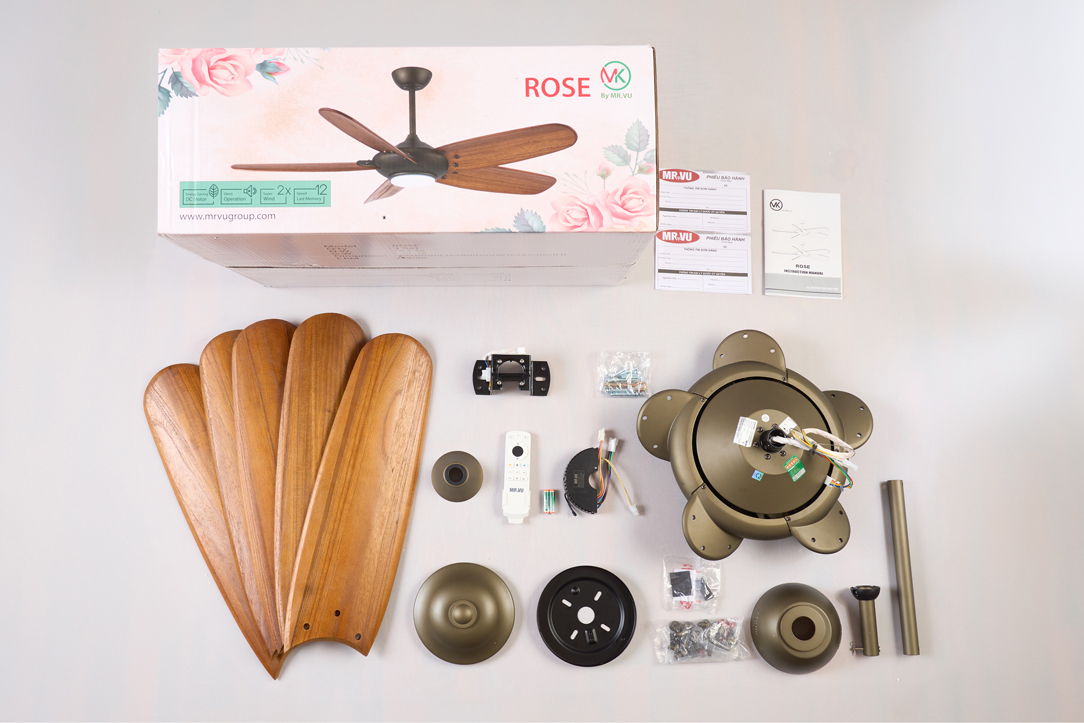 thung-quat-tran-5canh-rose Fullbox từng bộ phận quạt trần ROSE