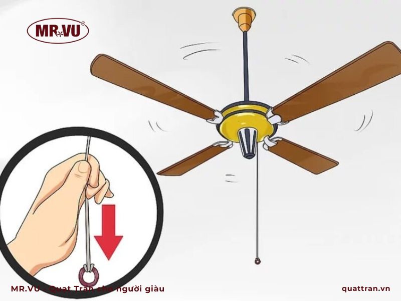 quạt trần không nhận điều khiển từ xa