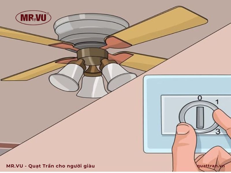 quạt trần không nhận điều khiển từ xa