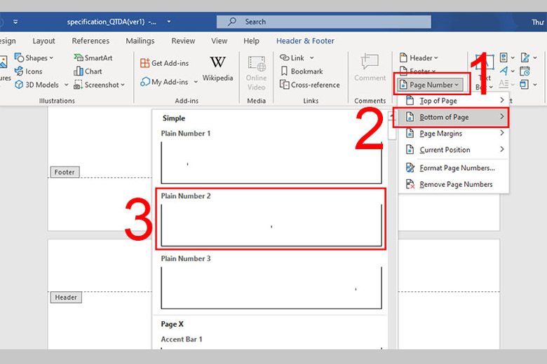Hướng dẫn cách đánh số trang trong Word 2010, 2013, 2016, 2019 theo ý muốn đơn giản nhất cho bạn 38 Chọn kiểu hiển thị số trang