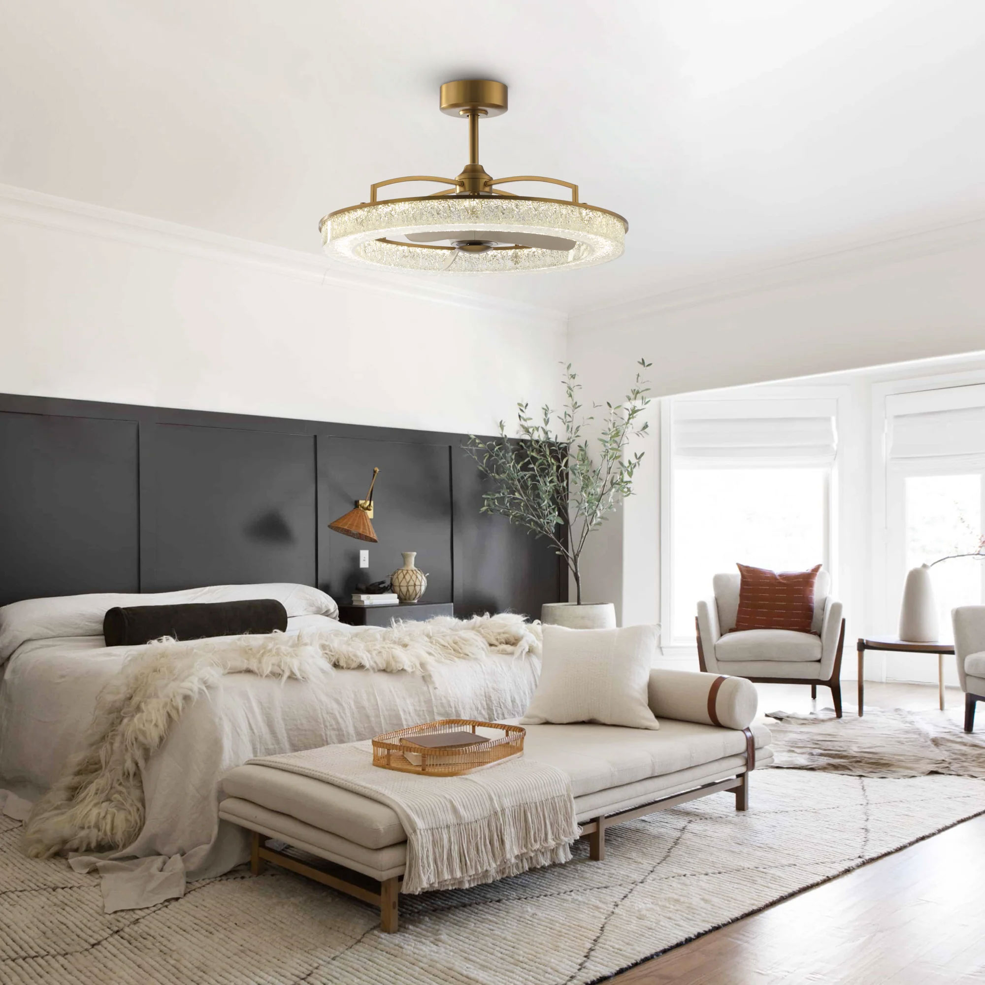 quat-den-chum-pha-le-eliza Mẫu quạt đèn chùm Pha lê đẳng cắp Eliza - Tôn Vinh không gian sống của bạn