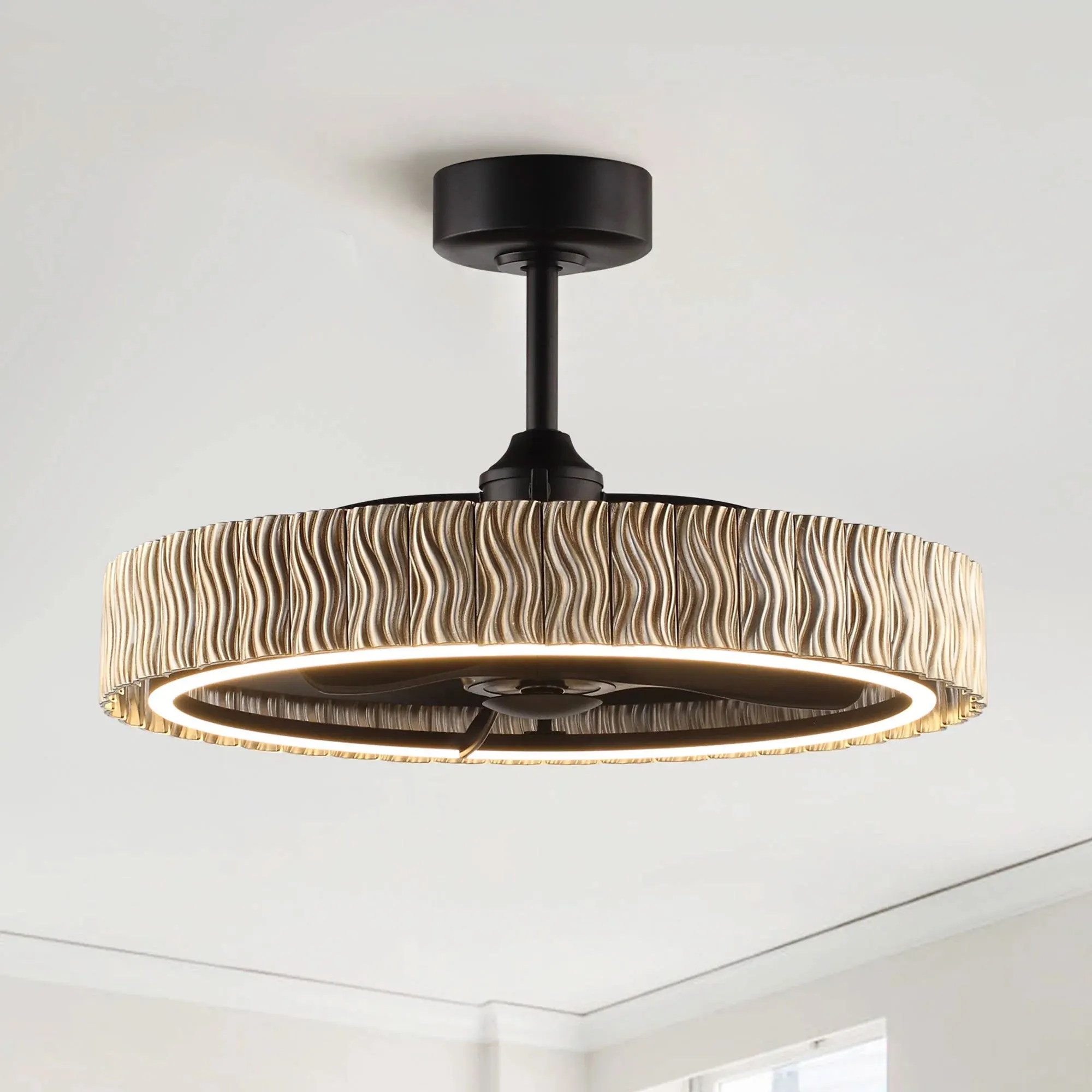 Mẫu quạt đèn led hiện đại WAVE