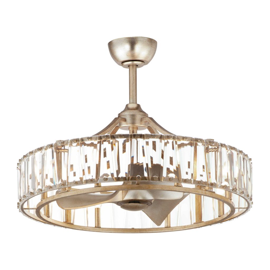 Quạt trần pha lê Moza