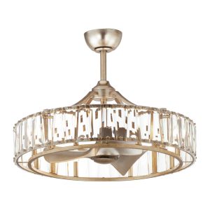 Quạt trần pha lê Moza