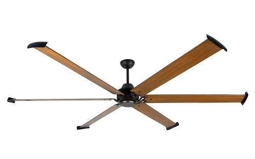 Quạt trần cho khu công nghiệp lấy cảm hứng từ cánh trực thăng 11 Mẫu quạt Royal Mega do Lê Lan Hương thiết kế.