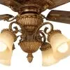 den-quat-heritage Chùm đèn gồm 4 bóng led ánh sáng ấm hắt sáng kết hợp chao thủy tinh vân vàng sang trọng – nâng tầm không gian sống đẳng cấp
