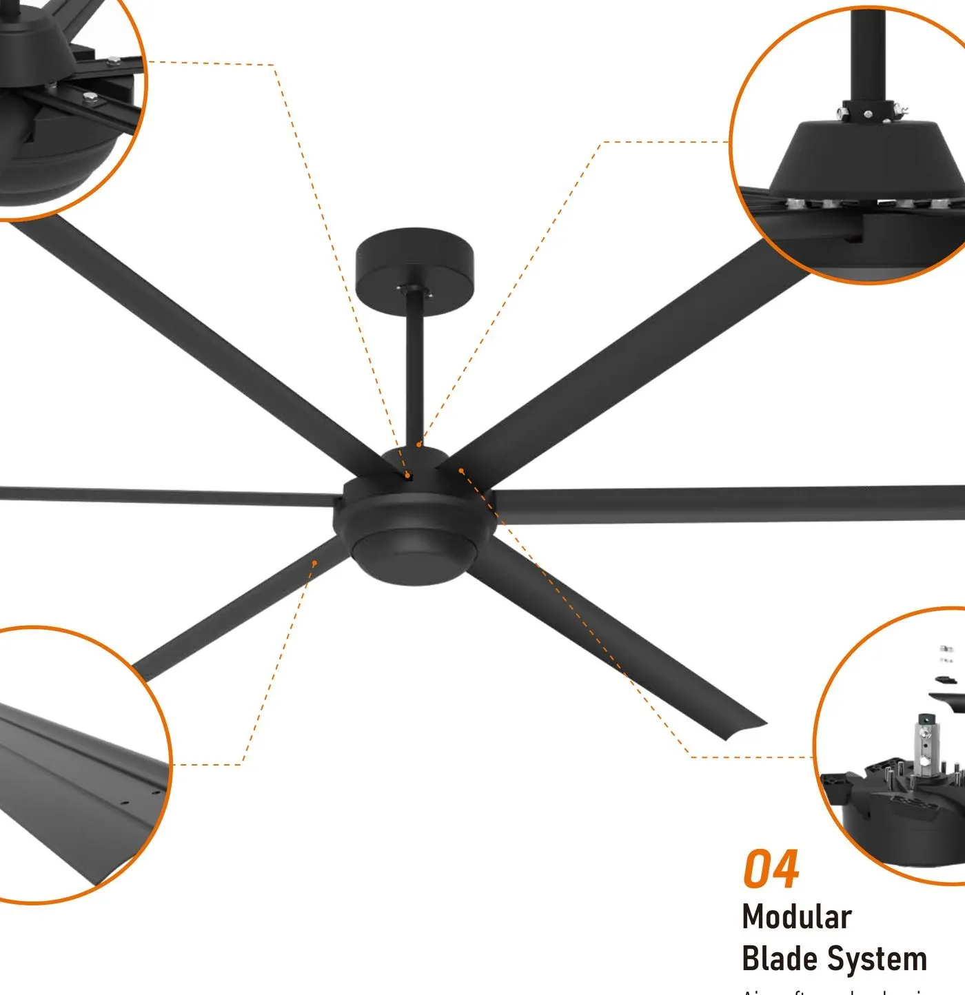 Sơ đồ kết cấu Quạt trần Titan