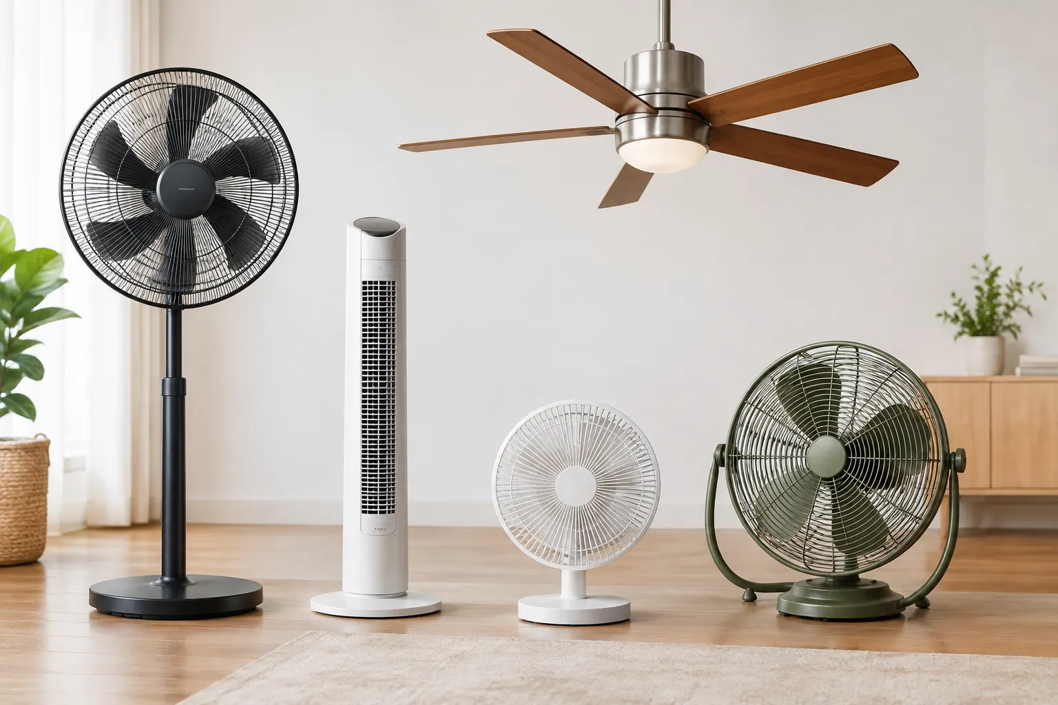 Các loại quạt và cách chọn theo từng nhu cầu 7 Các loại quạt phổ biến và điểm khác nhau